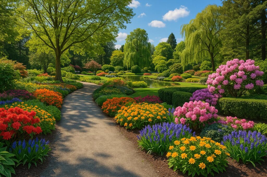 colorful flower garden path directory | GPS: 49.183266, -122.466578