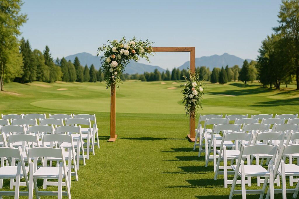 wedding ceremony setup with flowers directory 