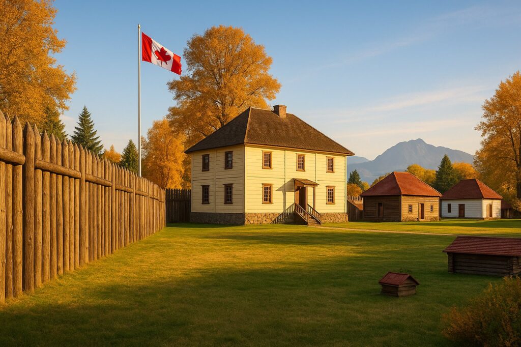 local historical building with canadian flag Abbotsford Local