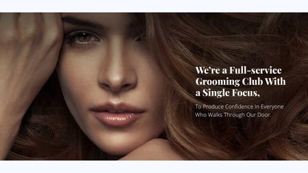 Woman with long brown hair and professional makeup at Mirage Parlour grooming club in Abbotsford