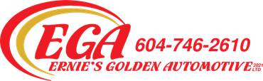 Ernie's Golden Automotive logo with phone number 604-746-2610