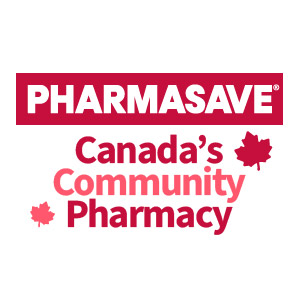Pharmasave Westridge in Abbotsford - Canada's Community Pharmacy logo with pink maple leaf accents