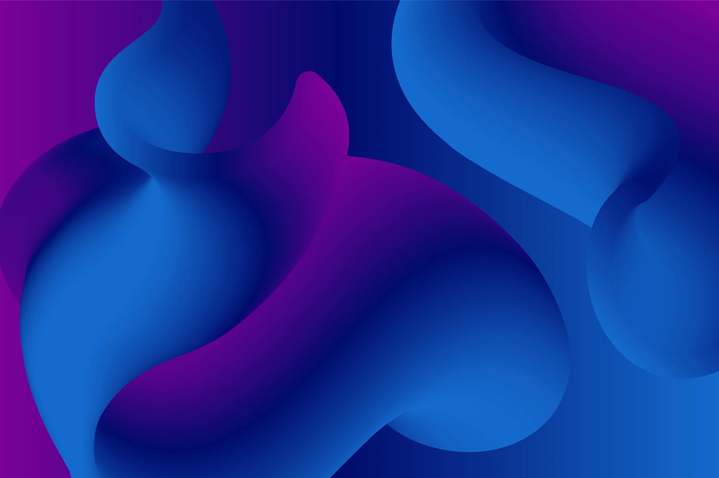 Abstract flowing shapes in blue and purple gradients representing modern wellness design for Abbotsford health services