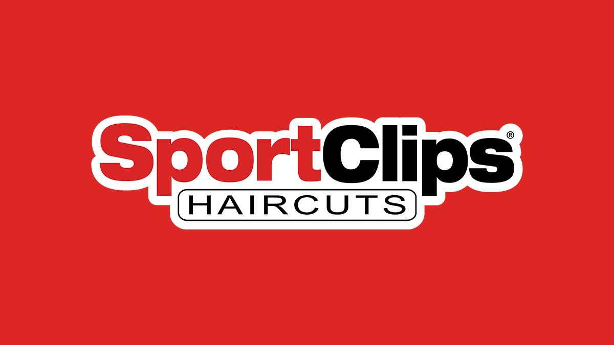 Sport Clips Haircuts logo on red background