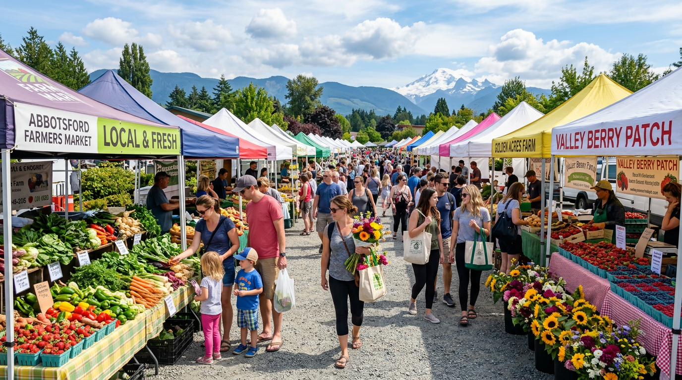 Abbotsford Farm and Country Market at Jubilee Park on a Saturday