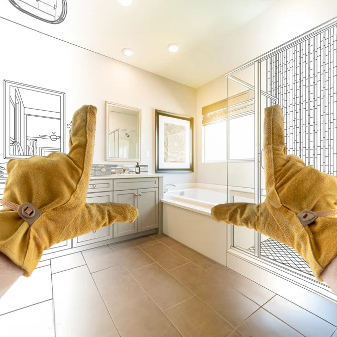 Prime Kitchen and Bath renovation planning and framing work