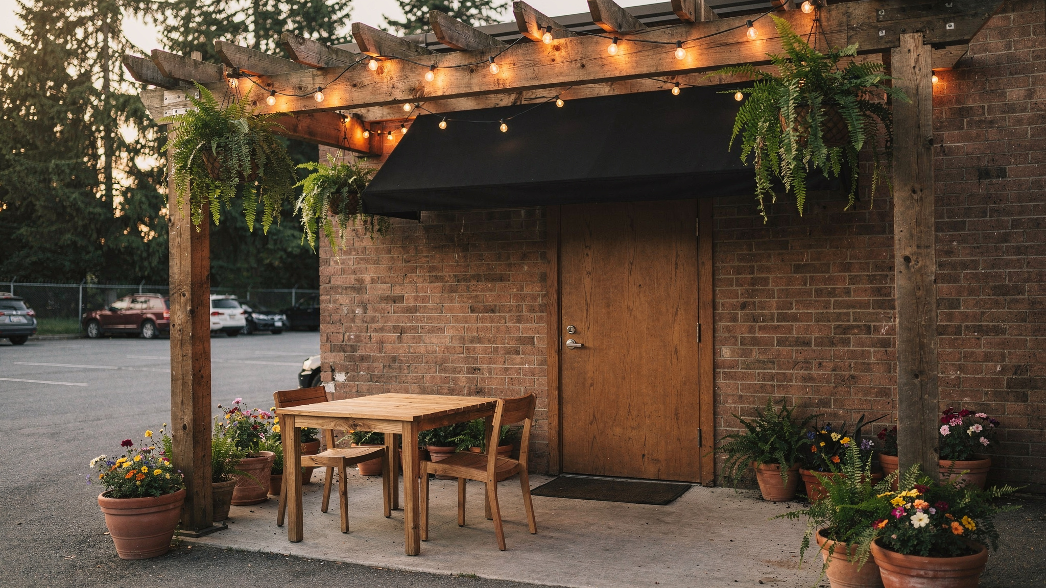 abbotsford bc best hidden eateries v2 Abbotsford BC: Best Hidden Eateries Cozy hidden cafe patio exterior tucked in an Abbotsford BC industrial complex
