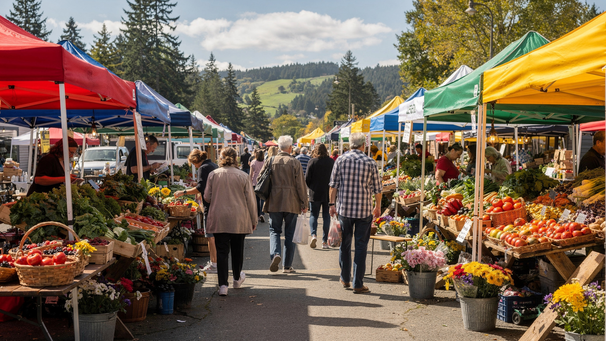 Abbotsford Farm and Country Market at Jubilee Park on a Saturday