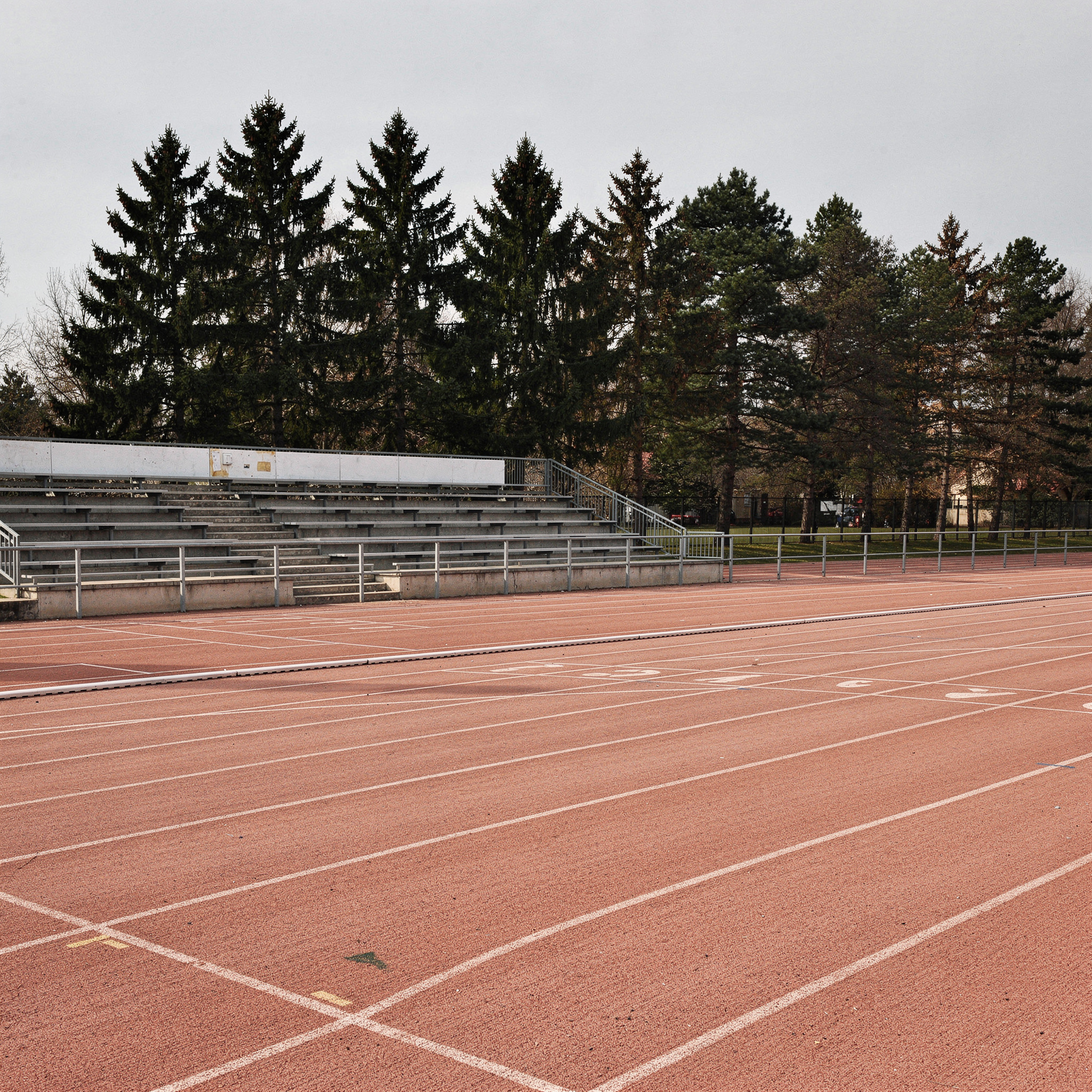 rotary stadium outdoor track v2 Your Guide to Free Outdoor Fitness Trails in Abbotsford BC Empty outdoor running track with bleacher seating at Rotary Stadium, Abbotsford BC