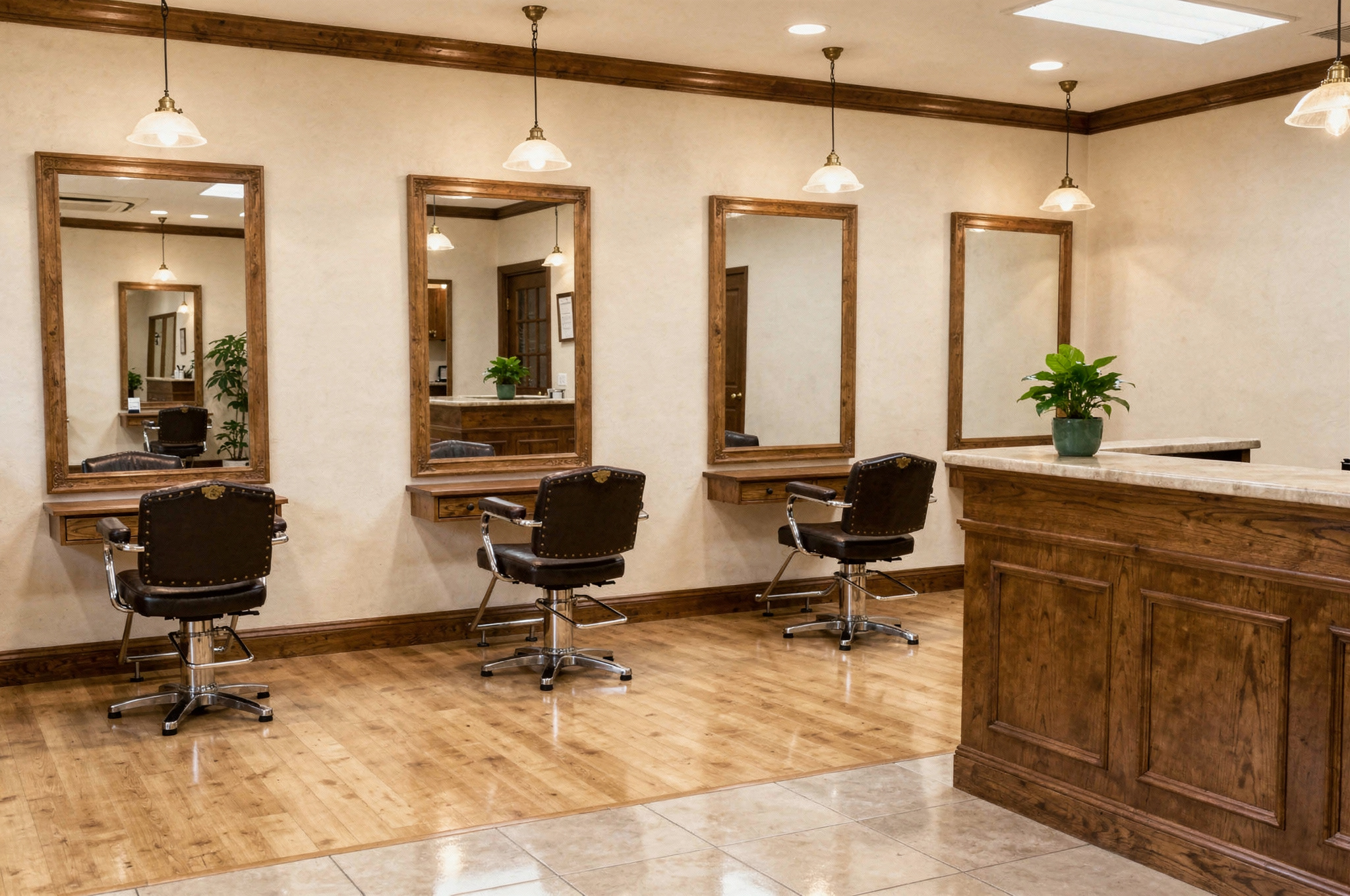Valley Hair Design in Abbotsford with classic styling stations and friendly salon layout
