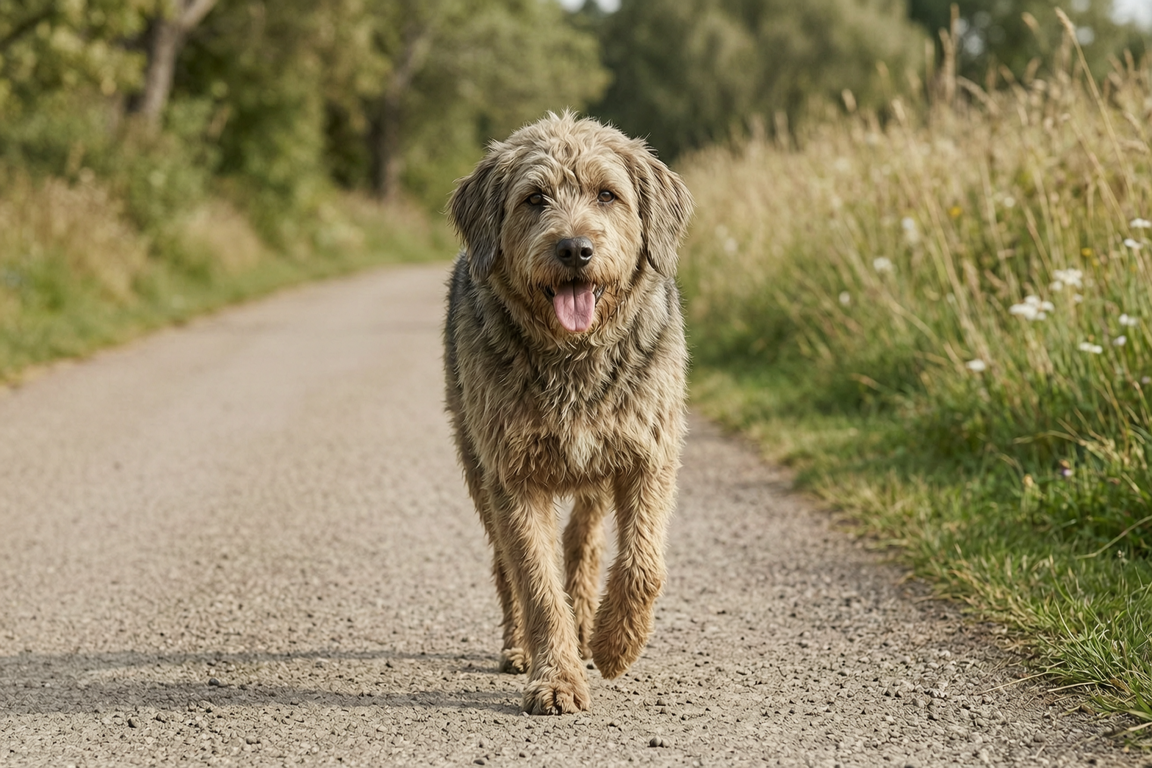 walking in autumn park with local dog owner | GPS: 49.166340, -122.492425